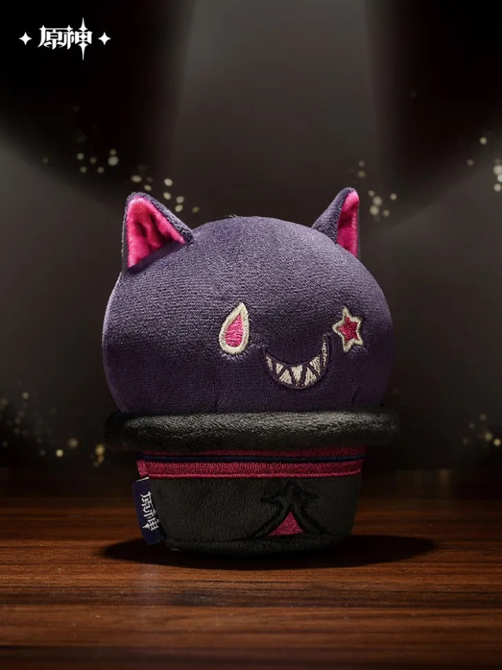 Genshin Impact Magic Show Series Lyney Weird Smile Fun Toys Hat Hat Cat Slow Rebound Plush Keychain