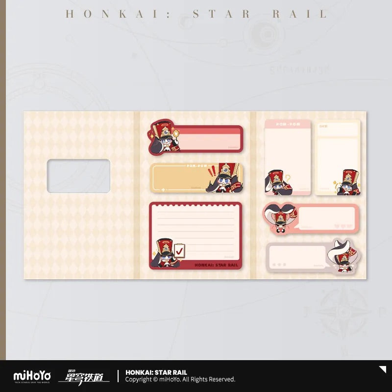 Honkai: Star Rail Pom-Pom Exhibition Series Pom-Pom Chibi Sticky Notes Set