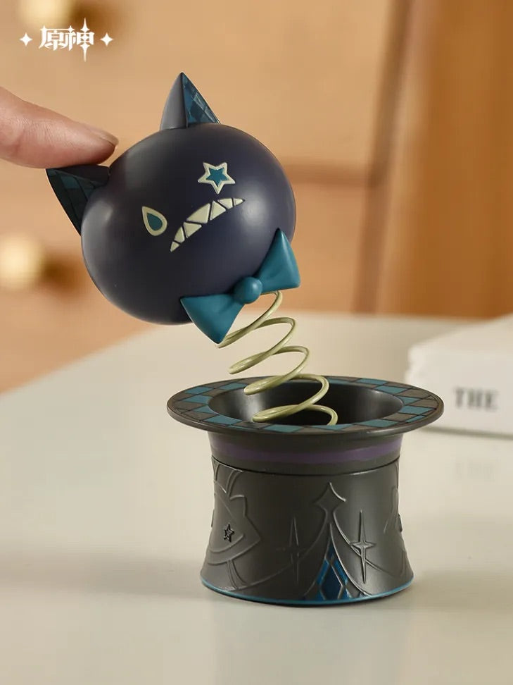 Genshin Impact Magic Show Series Lyney Weird Smile Fun Toys Hat Hat Cat Happy Shaked