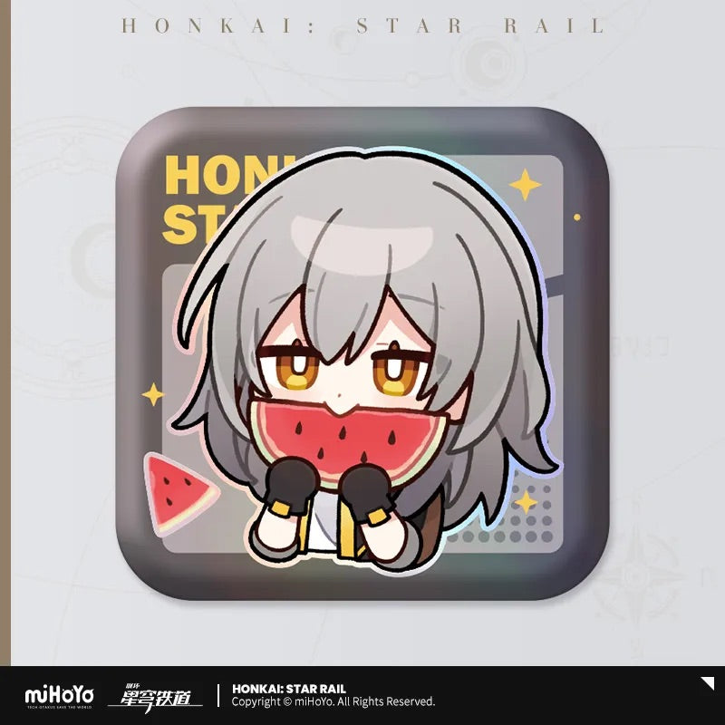 Honkai: Star Rail Pom-Pom Exhibition Series Square Tinplate Badge