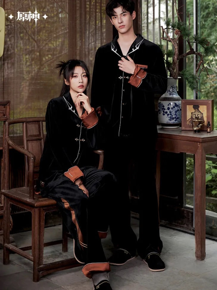 Genshin Impact Zhongli Theme Impression Series Velvet Pajama Set