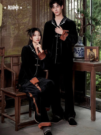 Genshin Impact Zhongli Theme Impression Series Velvet Pajama Set