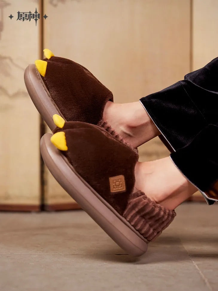 Genshin Impact Zhongli Theme Impression Series Exuvia Plush House Slippers