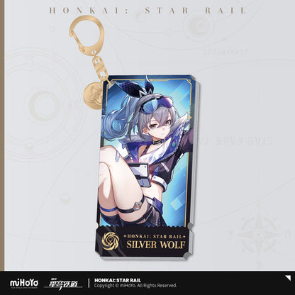 Honkai: Star Rail The Nihility Character Warp Artwork Acrylic Keychain