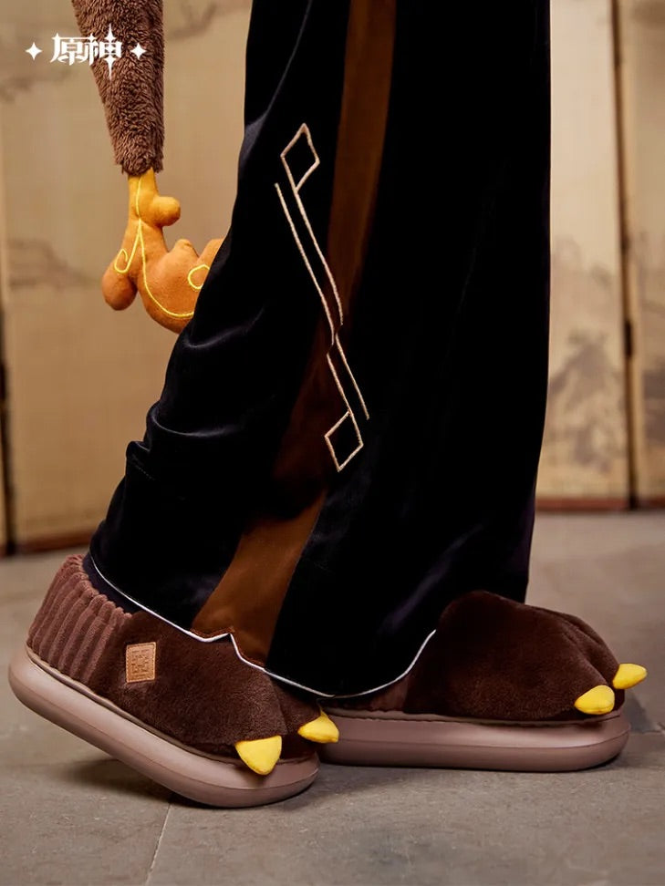 Genshin Impact Zhongli Theme Impression Series Exuvia Plush House Slippers