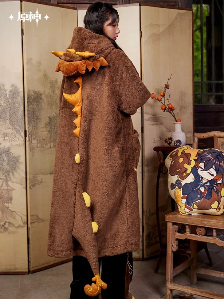 Genshin Impact Zhongli Theme Impression Series Exuvia Plush Home Robe (Including Eye Mask)