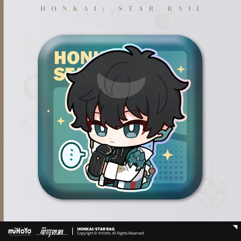 Pom-Pom Exhibition Series Square Tinplate Badge