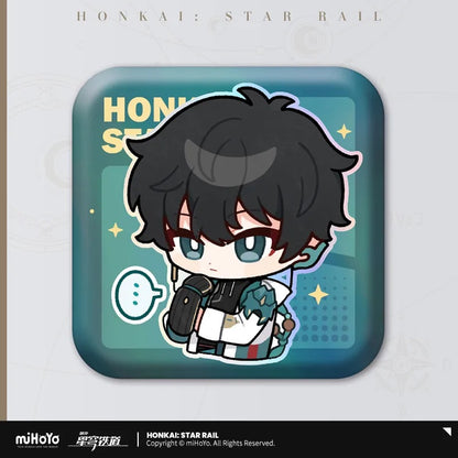 Honkai: Star Rail Pom-Pom Exhibition Series Square Tinplate Badge