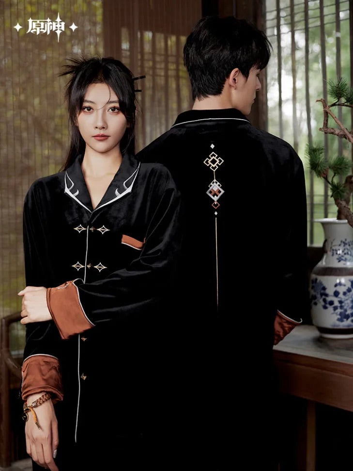 Genshin Impact Zhongli Theme Impression Series Velvet Pajama Set
