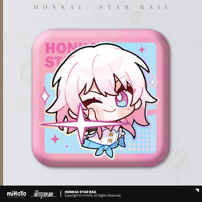 Pom-Pom Exhibition Series Square Tinplate Badge