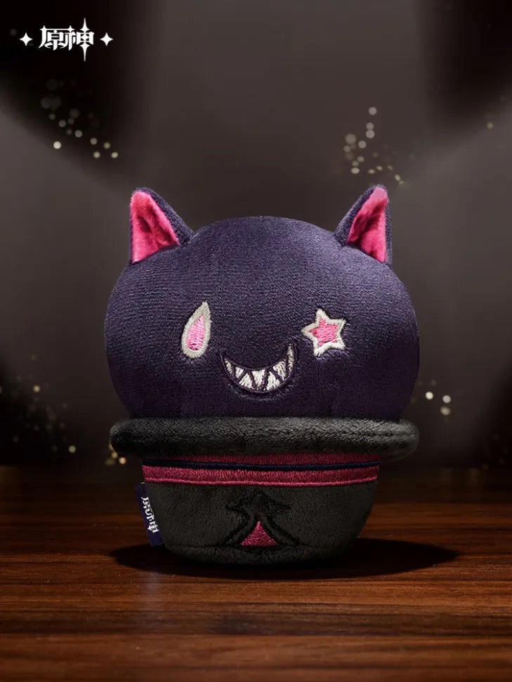 Genshin Impact Magic Show Series Lyney Weird Smile Fun Toys Hat Hat Cat Slow Rebound Plush Keychain