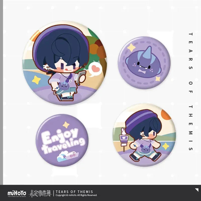 Tears of Themis You You Shi Guang Series Chibi Mini Tinplate Badge Set Vyn Richter ACG Go Anime www.acg-go.com Artem Wing, Badge, Luke Pearce, Marius von Hagen, Vyn Richter