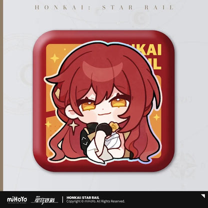 Pom-Pom Exhibition Series Square Tinplate Badge