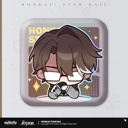 Honkai: Star Rail Pom-Pom Exhibition Series Square Tinplate Badge