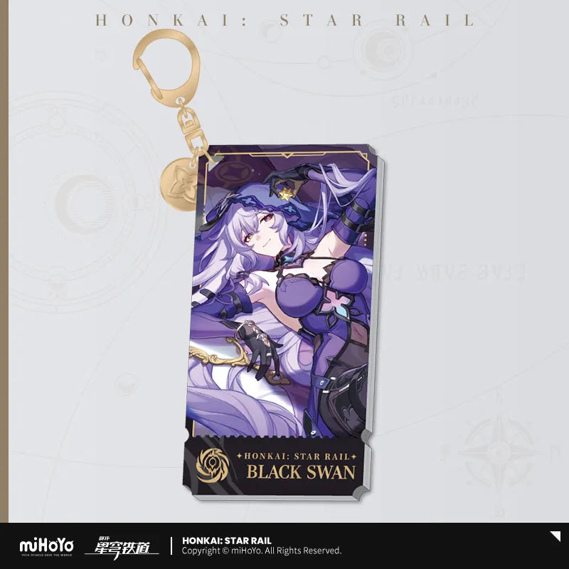 Honkai: Star Rail The Nihility Character Warp Artwork Acrylic Keychain