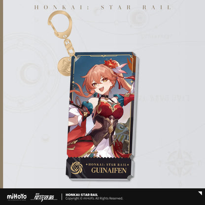 Honkai: Star Rail The Nihility Character Warp Artwork Acrylic Keychain