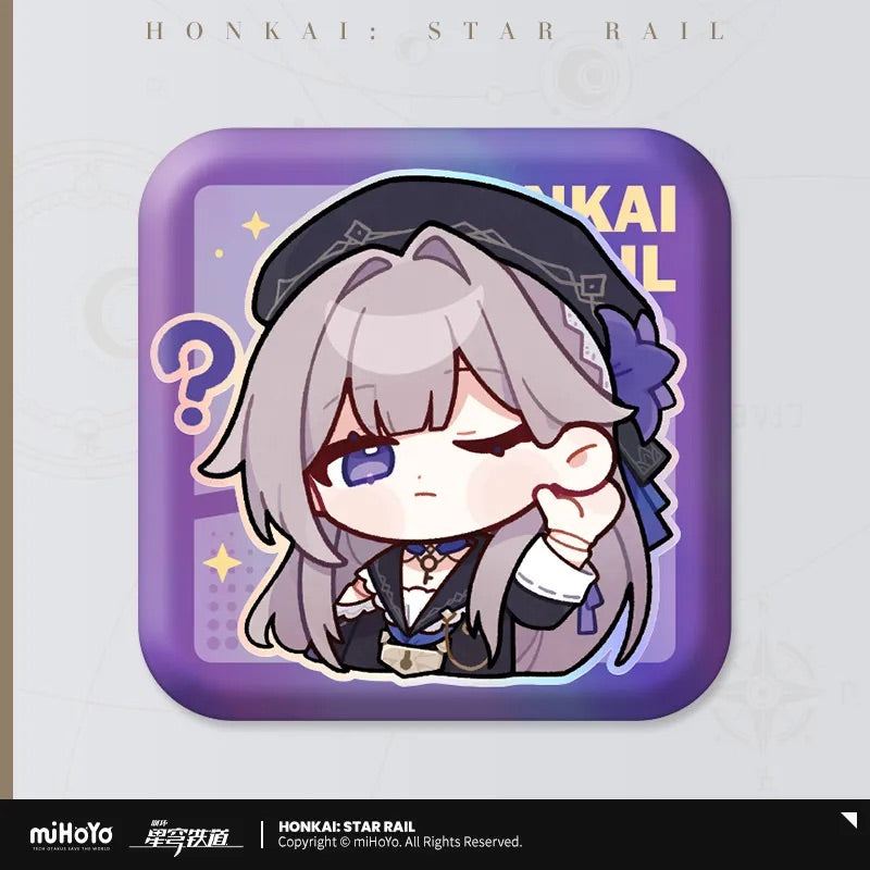 Honkai: Star Rail Pom-Pom Exhibition Series Square Tinplate Badge