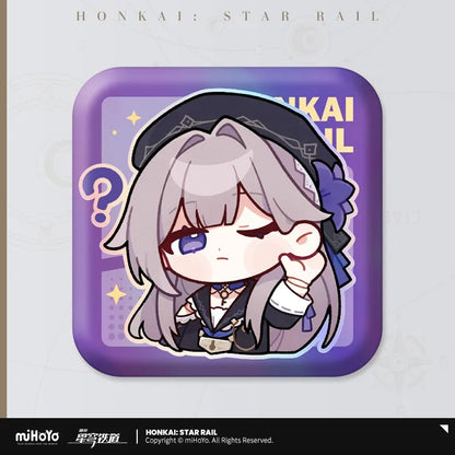 Honkai: Star Rail Pom-Pom Exhibition Series Square Tinplate Badge