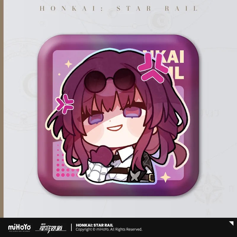 Honkai: Star Rail Pom-Pom Exhibition Series Square Tinplate Badge