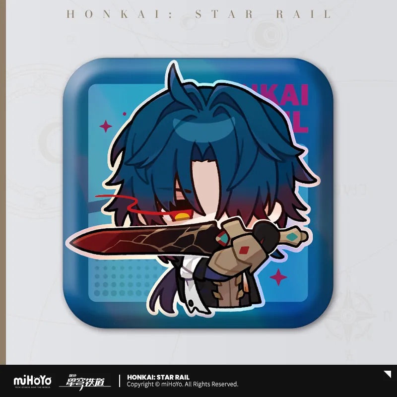 Honkai: Star Rail Pom-Pom Exhibition Series Square Tinplate Badge