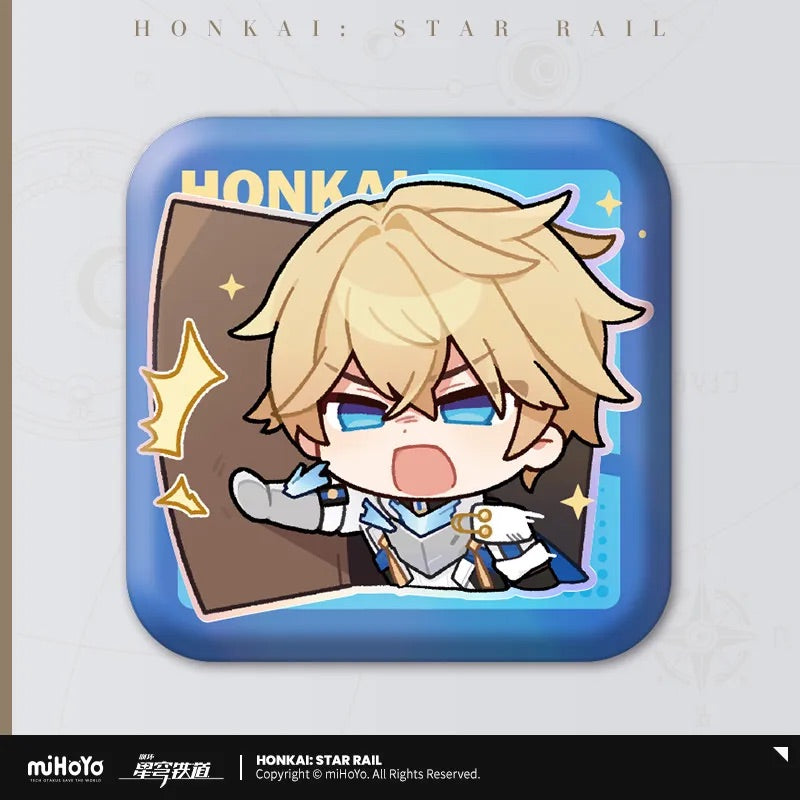 Honkai: Star Rail Pom-Pom Exhibition Series Square Tinplate Badge