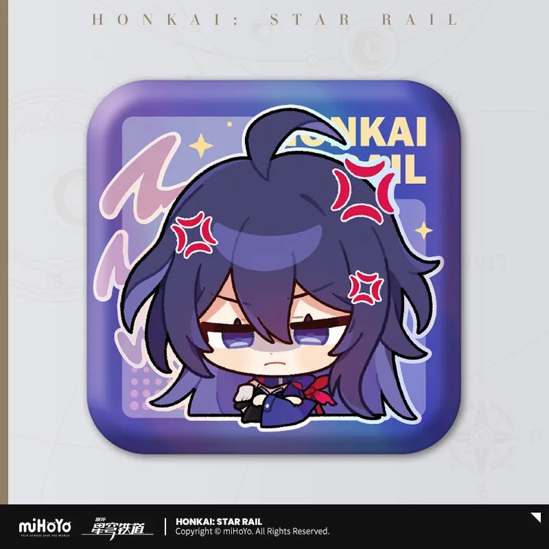 Honkai: Star Rail Pom-Pom Exhibition Series Square Tinplate Badge