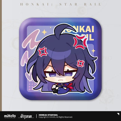 Honkai: Star Rail Pom-Pom Exhibition Series Square Tinplate Badge