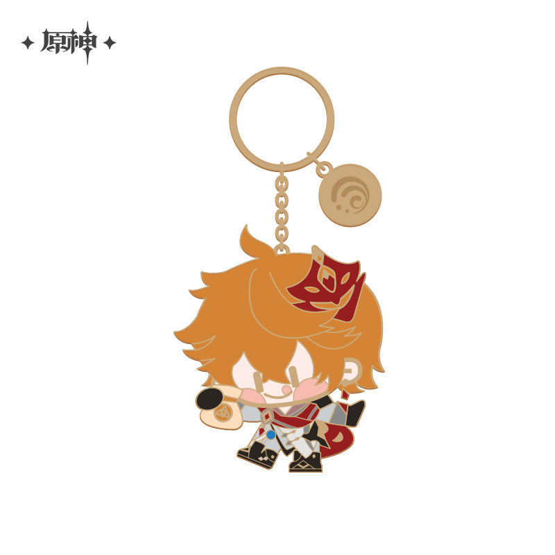 Genshin Impact Chibi Character Metal Pendant