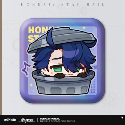 Honkai: Star Rail Pom-Pom Exhibition Series Square Tinplate Badge