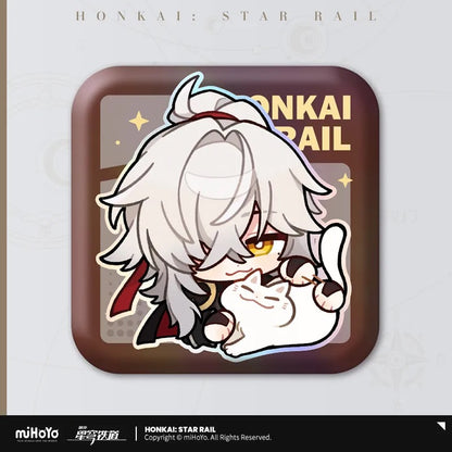 Honkai: Star Rail Pom-Pom Exhibition Series Square Tinplate Badge