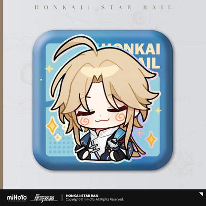 Honkai: Star Rail Pom-Pom Exhibition Series Square Tinplate Badge