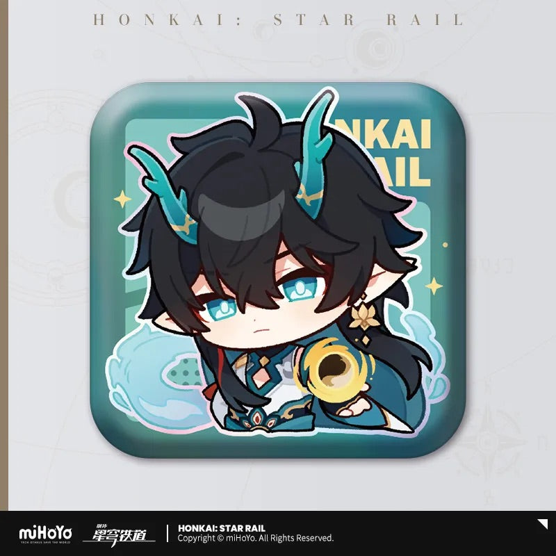 Honkai: Star Rail Pom-Pom Exhibition Series Square Tinplate Badge