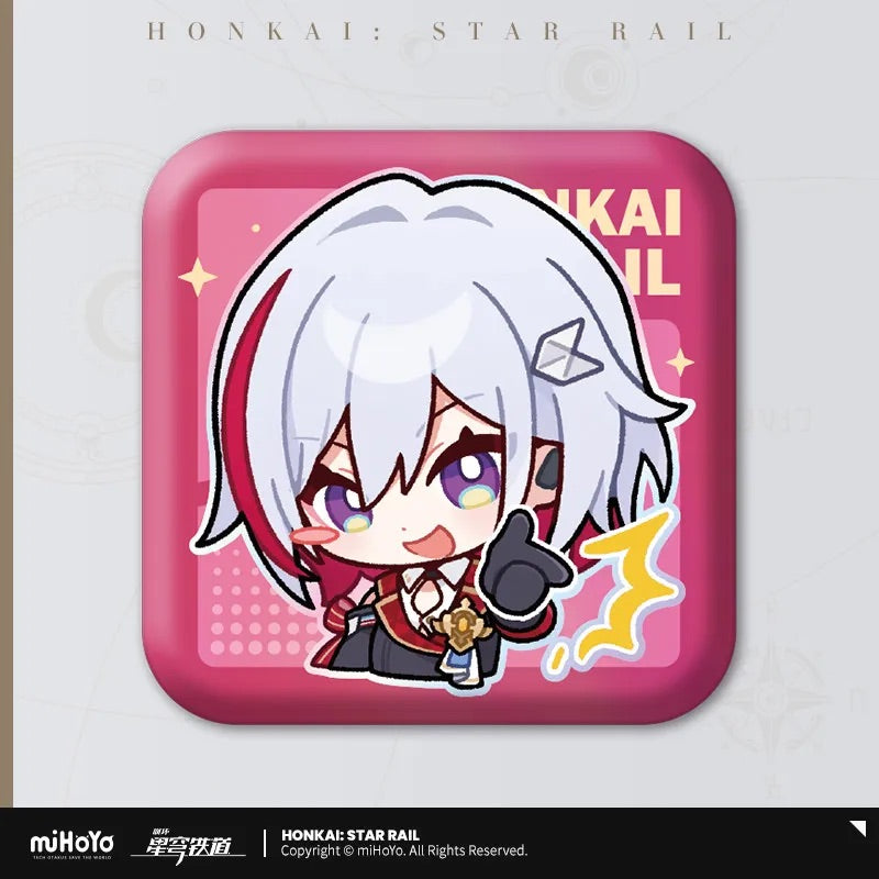 Honkai: Star Rail Pom-Pom Exhibition Series Square Tinplate Badge