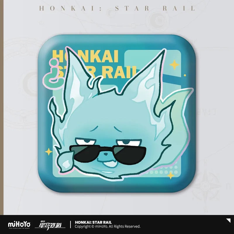 Pom-Pom Exhibition Series Square Tinplate Badge