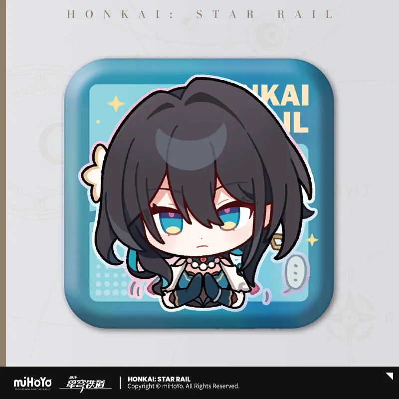 Honkai: Star Rail Pom-Pom Exhibition Series Square Tinplate Badge