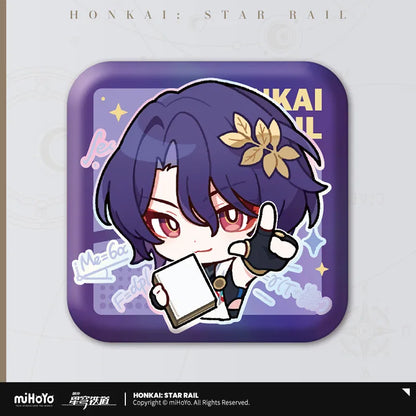 Honkai: Star Rail Pom-Pom Exhibition Series Square Tinplate Badge