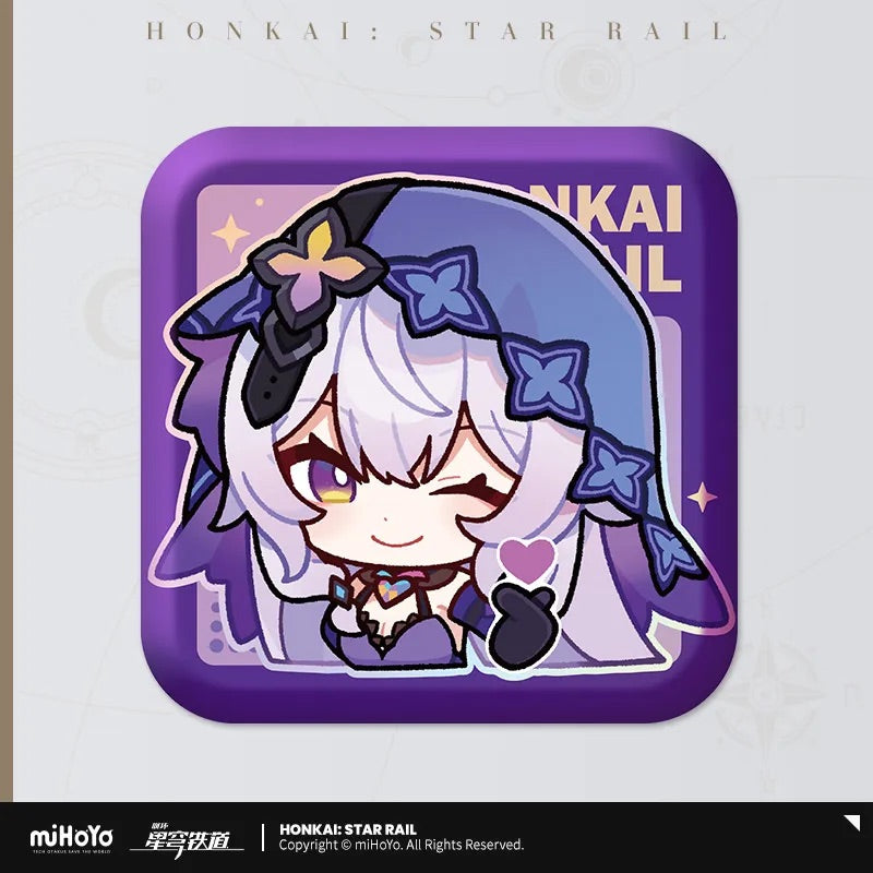 Pom-Pom Exhibition Series Square Tinplate Badge