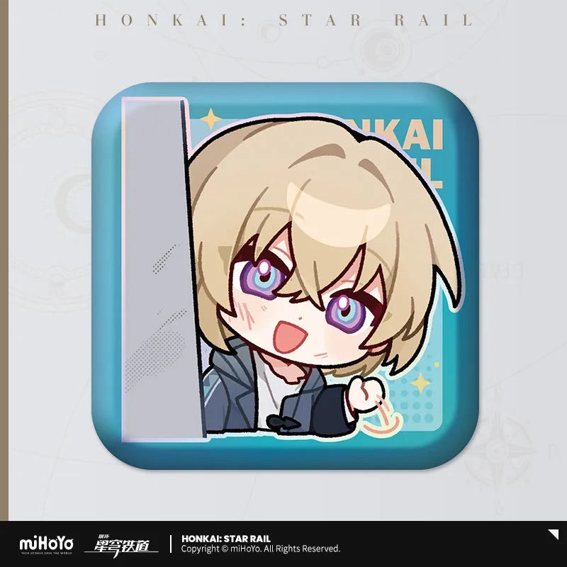Pom-Pom Exhibition Series Square Tinplate Badge