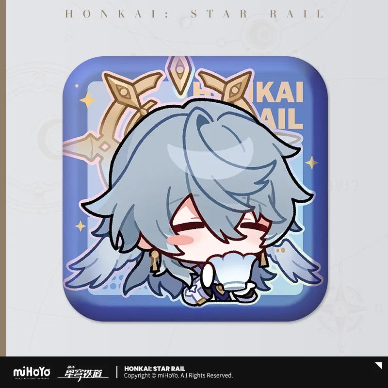 Pom-Pom Exhibition Series Square Tinplate Badge