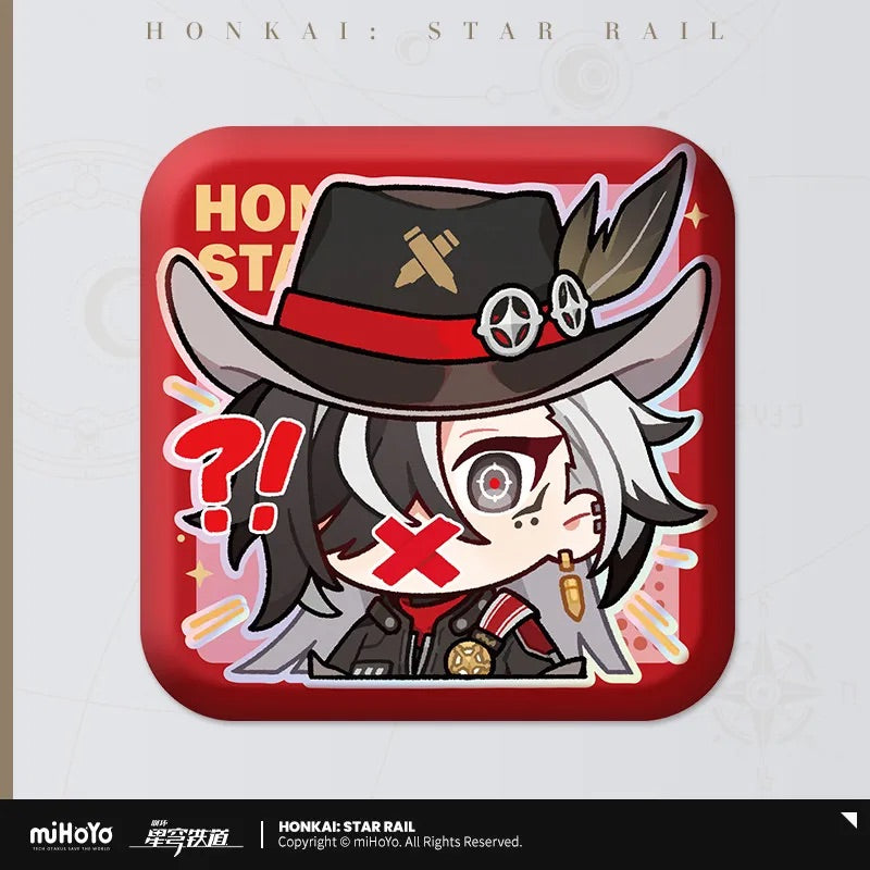 Pom-Pom Exhibition Series Square Tinplate Badge