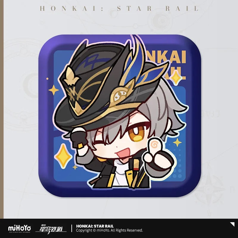 Pom-Pom Exhibition Series Square Tinplate Badge
