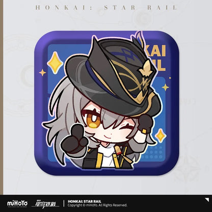 Pom-Pom Exhibition Series Square Tinplate Badge