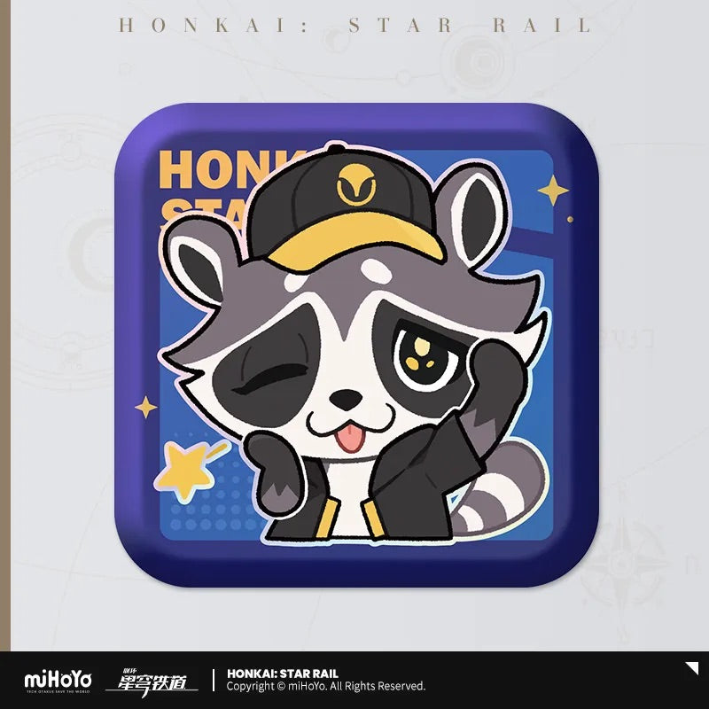 Pom-Pom Exhibition Series Square Tinplate Badge