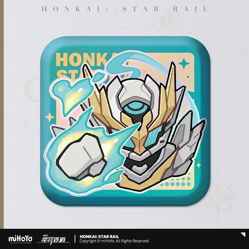 Pom-Pom Exhibition Series Square Tinplate Badge