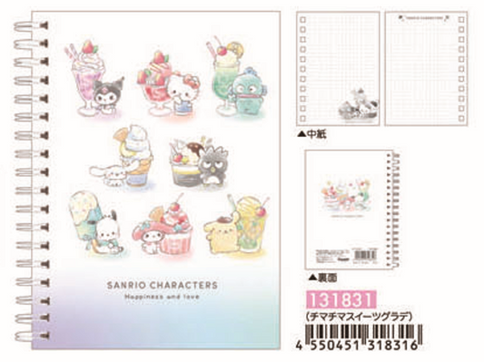 Sanrio Characters A6W Ring Notebook