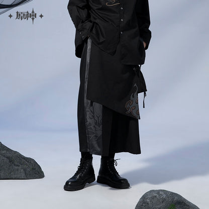 Genshin Impact Xiao Bane of All Evil Wide-Leg Culottes Pants