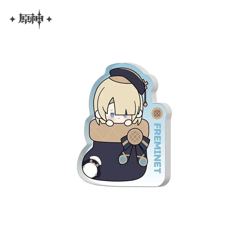 House of the Hearth Winter Series Thick Acrylic Mini Ornaments Genshin Impact (Not For Sale) Freminet ACG Go Anime www.acg-go.com Arlecchino, Freebie, Freminet, Lynette, Lyney, Ornament, Tartaglia