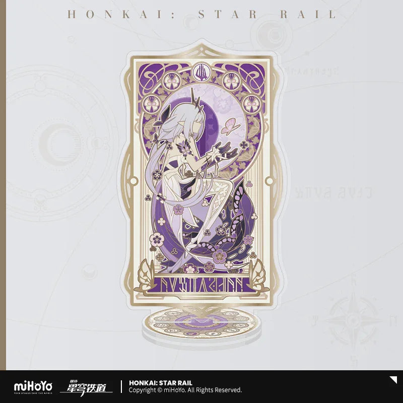 As I Wrote Series Acrylic Rotating Stand Honkai: Star Rail Castorice ACG Go Anime www.acg-go.com Aglaea, Anaxa, Castorice, Cipher, Hyacine, Mydei, Phainon, Stand, Tribbie