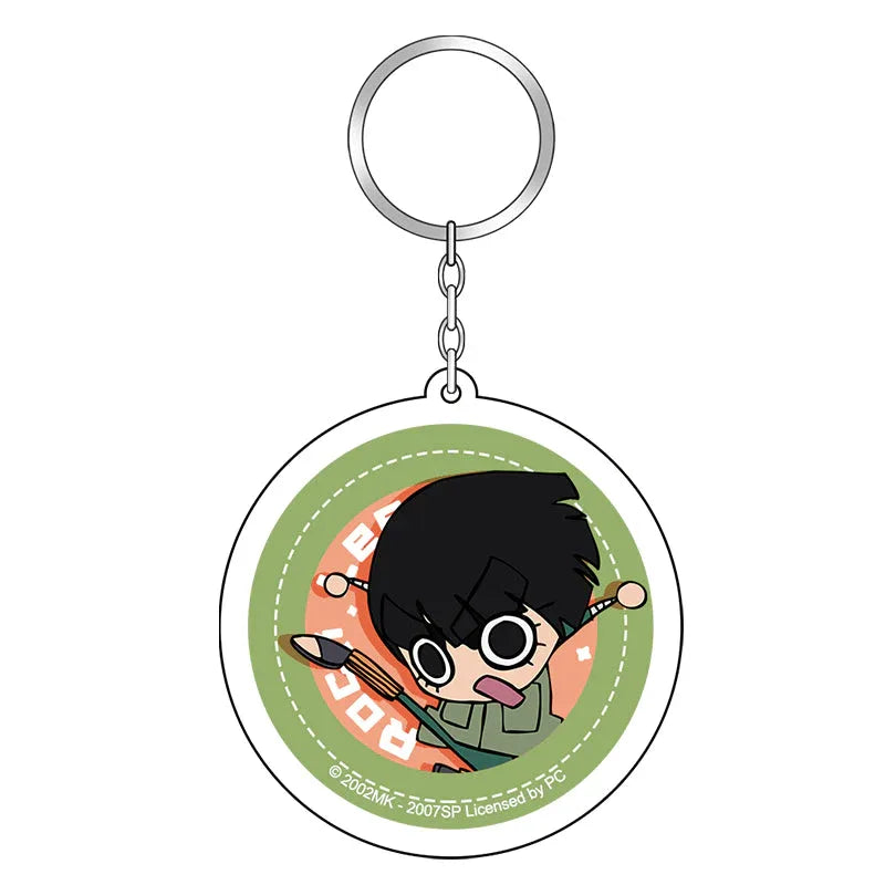 Keychain (Circle) Naruto Rock Lee ACG Go Anime www.acg-go.com Hatake Kakashi, Naruto Uzumaki, Pendant & Keychain, Sasuke Uchiha