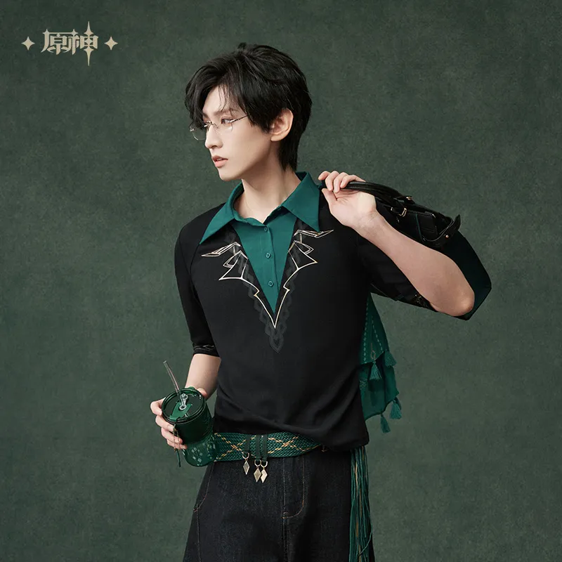 Genshin Impact Alhaitham Theme Impression Series Two-in-one Knit Sweater
